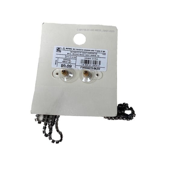 A New  Day Nickel Free Rhinestone Dangle Earrings Brand New - Picture 2 of 4